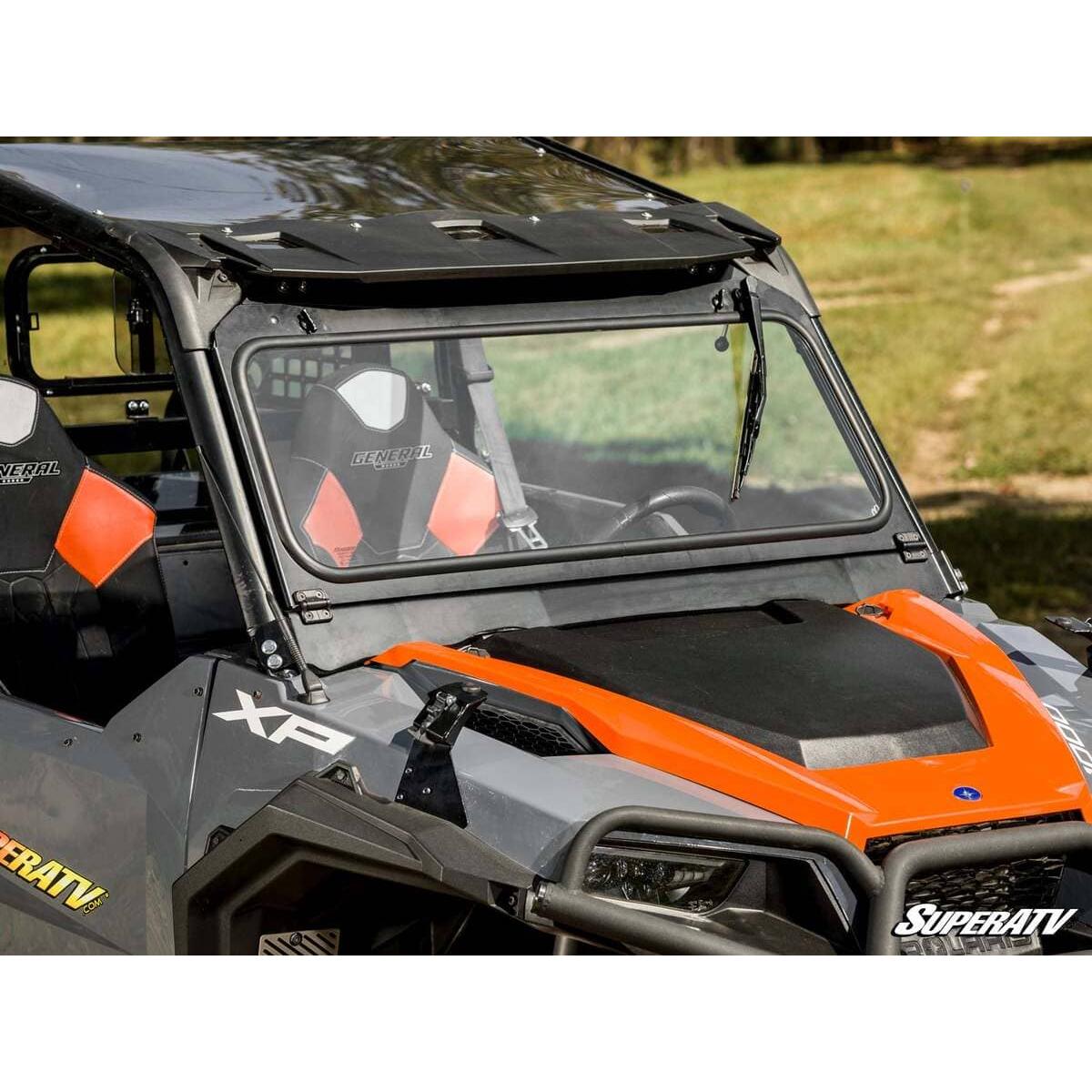 SuperATV - 2020+ Polaris General XP 1000 Flip-Down Glass Windshield
